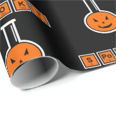 ハロウィーン化学不気味カボチャ包装紙 ラッピングペーパー (ロールコーナー)