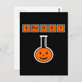 ハロウィーン化学不気味カボチャ葉書 ポストカード (正面/裏面)