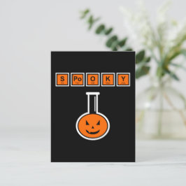 ハロウィーン化学不気味カボチャ葉書 ポストカード