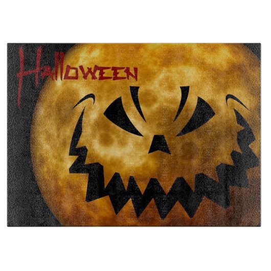 ハロウィーン化粧ガラス切断板 カッティングボード (正面)