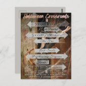 ハロウィーン十字路 ポストカード (正面/裏面)