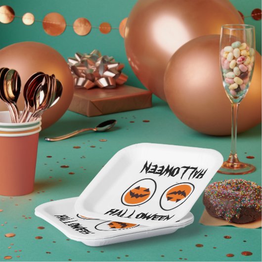 ハロウィーン卵 ペーパープレート (複数)