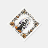 ハロウィーン双子ベビーシャワー妊娠魔女 スタンダードカクテルナプキン (角)