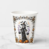 ハロウィーン双子ベビーシャワー妊娠魔女 紙コップ (正面)
