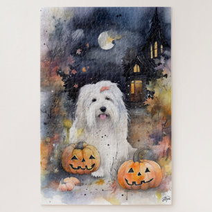 ハロウィーン古いイギリスの牧羊犬カボチャ怖い ジグソーパズル
