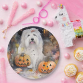 ハロウィーン古いイギリスの牧羊犬カボチャ怖い ペーパープレート (パーティー)