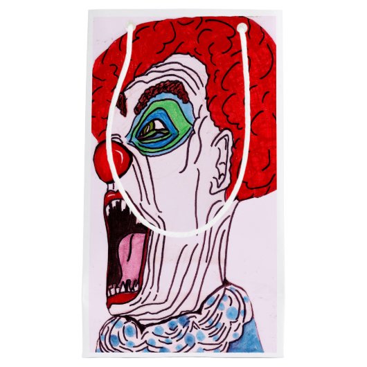 ハロウィーン叫びピエロ治療バッグ スモールペーパーバッグ (正面)