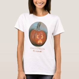 ハロウィーン叫び声ハロウィーンのカボチャのちょうちんパンプキンパステル Tシャツ
