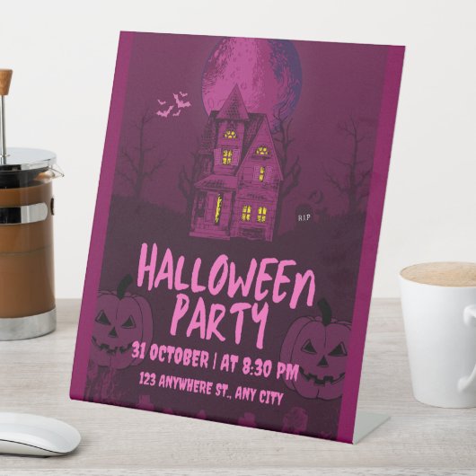 ハロウィーン台座標識 台座サイン (インサイチュ)