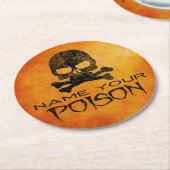 ハロウィーン名あなたの毒紙コースター ラウンドペーパーコースター (アングル)