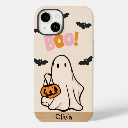 ハロウィーン名前をカスタムする Case-Mate iPhoneケース (裏面)