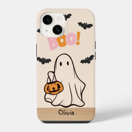ハロウィーン名前をカスタムする iPhoneケース (裏面)