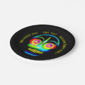 ハロウィーン名年ネオンルックグローブルースカル7" ペーパープレート (アングル)