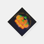 ハロウィーン名年20xxネオングロールックカボチャ スタンダードカクテルナプキン (角)