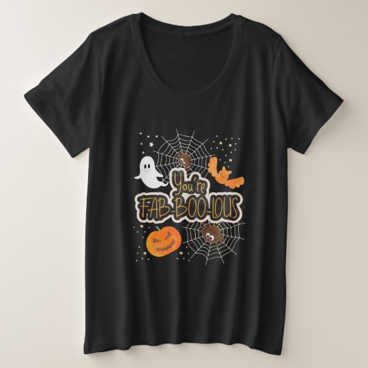 ハロウィーン君は素晴らしい プラスサイズTシャツ (デザイン正面)