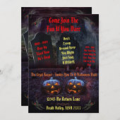 ハロウィーン地下聖堂キーパー墓地Tombstone Bash 招待状 (正面/裏面)