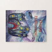 ハロウィーン城パズルとギフトボックス ジグソーパズル (横)