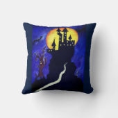 ハロウィーン城木投げクッション41cm x 41cm クッション (裏面)