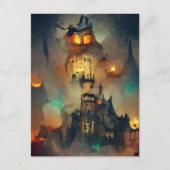ハロウィーン城、ハロウィーン幽霊、アー日本のト ポストカード (正面)