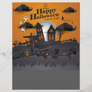 ハロウィーン墓地とハ幽霊のよく出るウス・フライヤー
