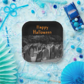 ハロウィーン墓地の墓石 ペーパープレート (パーティー)