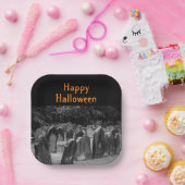 ハロウィーン墓地の墓石 ペーパープレート (パーティー)