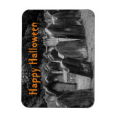 ハロウィーン墓地の墓石 マグネット (縦)