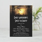 ハロウィーン墓地コスチューム甘い16誕生日 招待状 (スタンド正面)