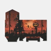 ハロウィーン墓地シーンかぼちゃのこうもり月 フェイバーボックス (折り畳みなし)