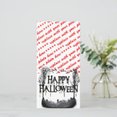 ハロウィーン墓地シーンシルエット シーズンカード (スタンド正面)