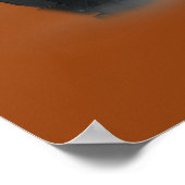 ハロウィーン墓地シーンシルエット ポスター (角)