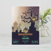 ハロウィーン墓地ジャックオランタン 招待状 (スタンド正面)