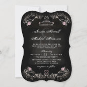 ハロウィーン墓地ラブブラケット結婚式招待状 招待状 (裏面)