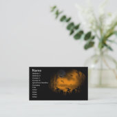 ハロウィーン墓地(こうもりと墓石) 名刺 (スタンド正面)