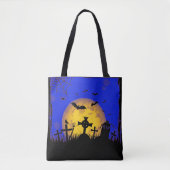 ハロウィーン墓地 トートバッグ (正面)