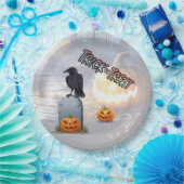 ハロウィーン墓地 ペーパープレート (パーティー)