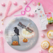 ハロウィーン墓地 ペーパープレート (パーティー)