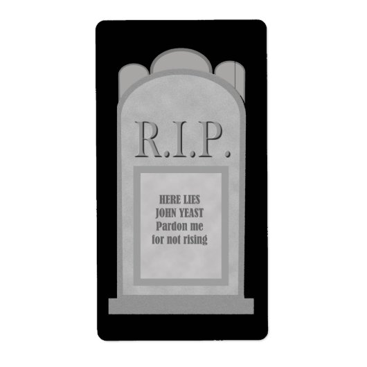 ハロウィーン墓石ラベル ラベル (正面)