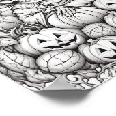 ハロウィーン大人の着色 ポスター (角)