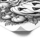 ハロウィーン大人の着色 ポスター (角)