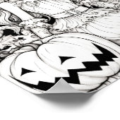 ハロウィーン大人の着色 ポスター (角)