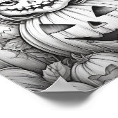 ハロウィーン大人の着色 ポスター (角)