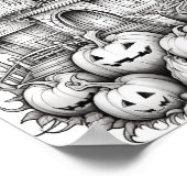 ハロウィーン大人の着色 ポスター (角)