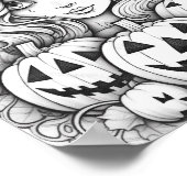 ハロウィーン大人の着色 ポスター (角)