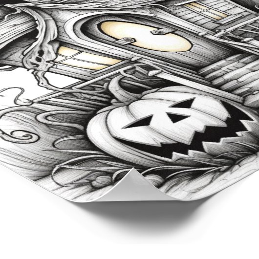 ハロウィーン大人の着色 ポスター (角)