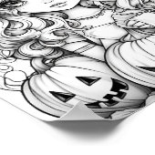 ハロウィーン大人の着色 ポスター (角)