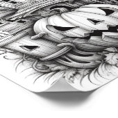 ハロウィーン大人の着色 ポスター (角)