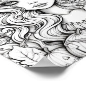 ハロウィーン大人の着色 ポスター (角)