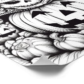 ハロウィーン大人の着色 ポスター (角)