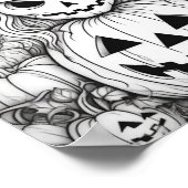 ハロウィーン大人の着色 ポスター (角)